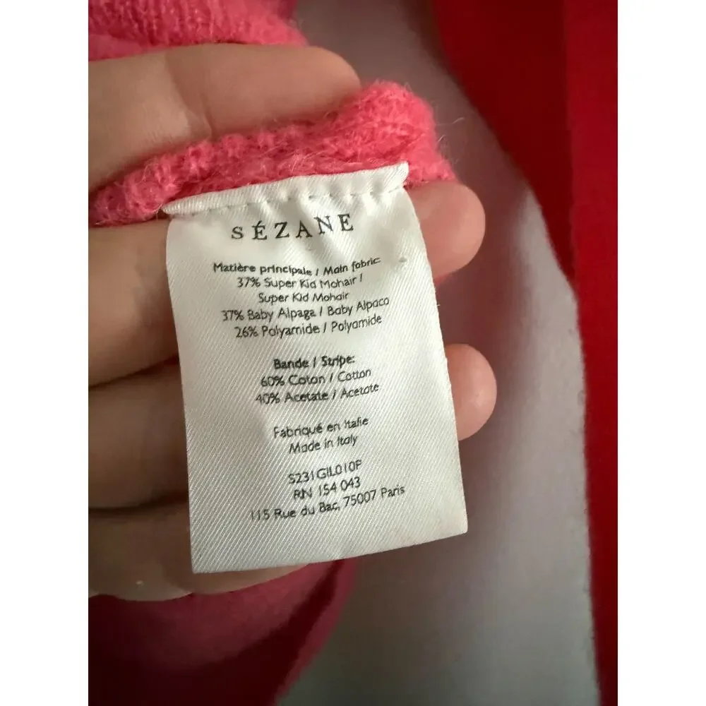 Sezane Gaspard Button-Front Cardigan in Capucine - Picture 6 of 9